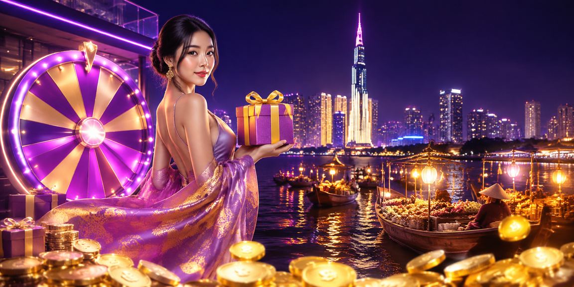 Bàn roulette neon lung linh tại khu giải trí casino TP.HCM về đêm